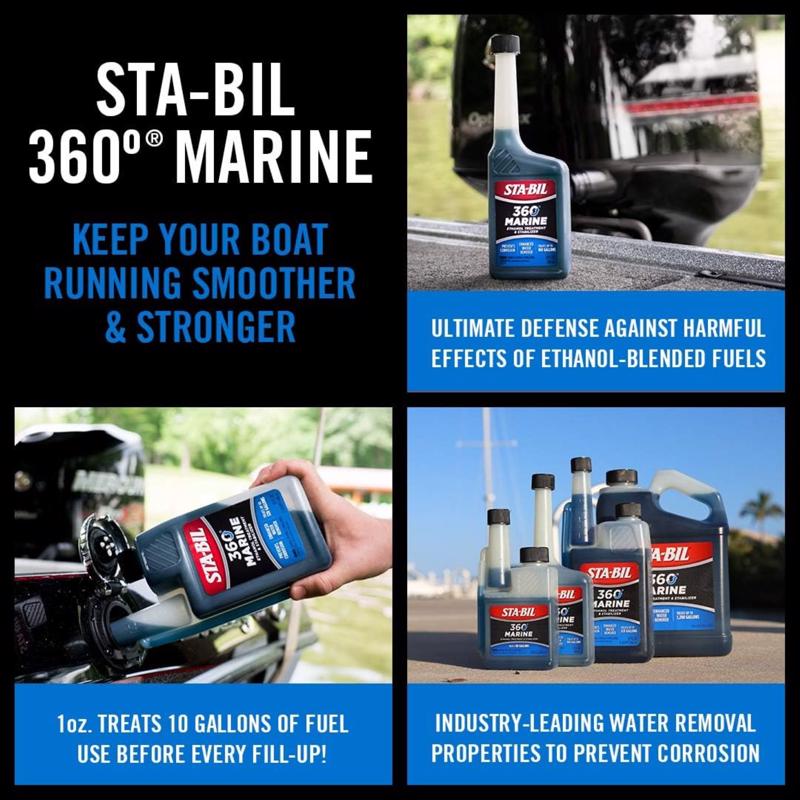 STA-BIL Marine Gasoline Fuel injector/Carburetor Cleaner 8 oz