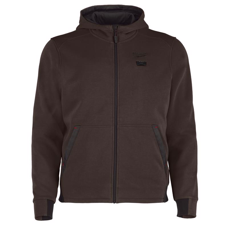 Milwaukee M12 XXL Long Sleeve Men's Hooded Heated Hoodie Brown