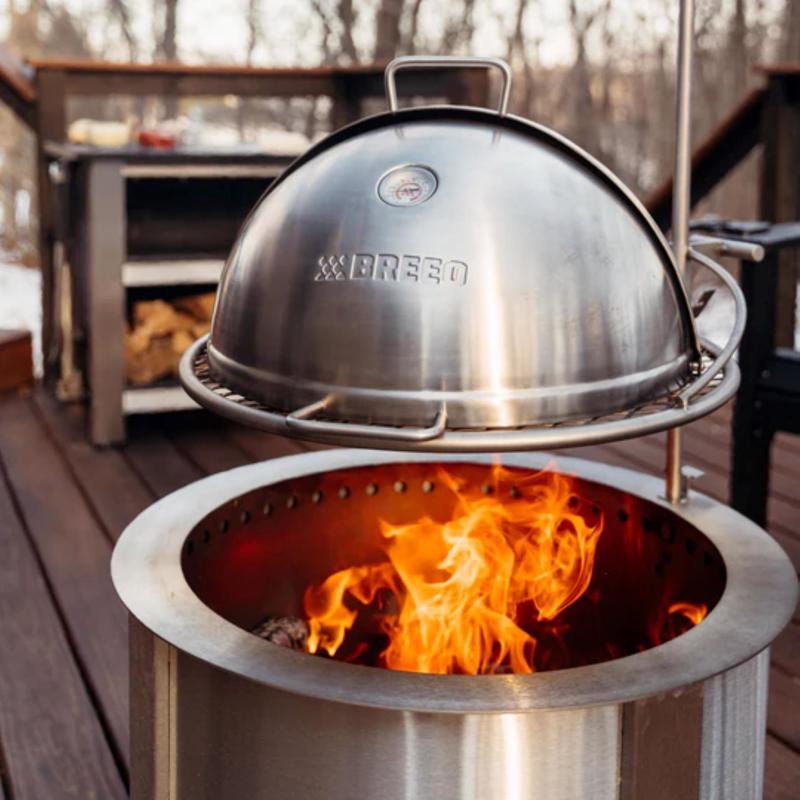 Breeo Cordierite Stone/Stainless Steel Grill Dome 20 in. W