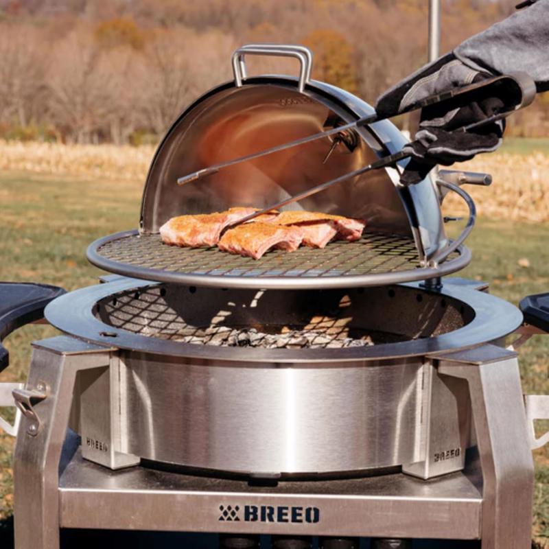 Breeo Cordierite Stone/Stainless Steel Grill Dome 20 in. W