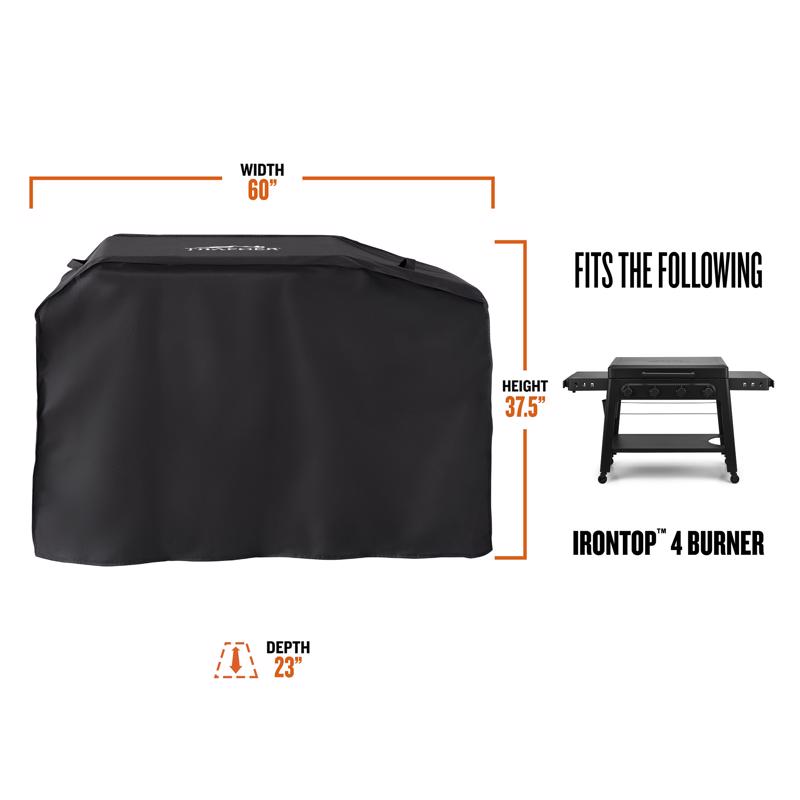 Traeger Black Grill Cover For Irontop 4 Burner