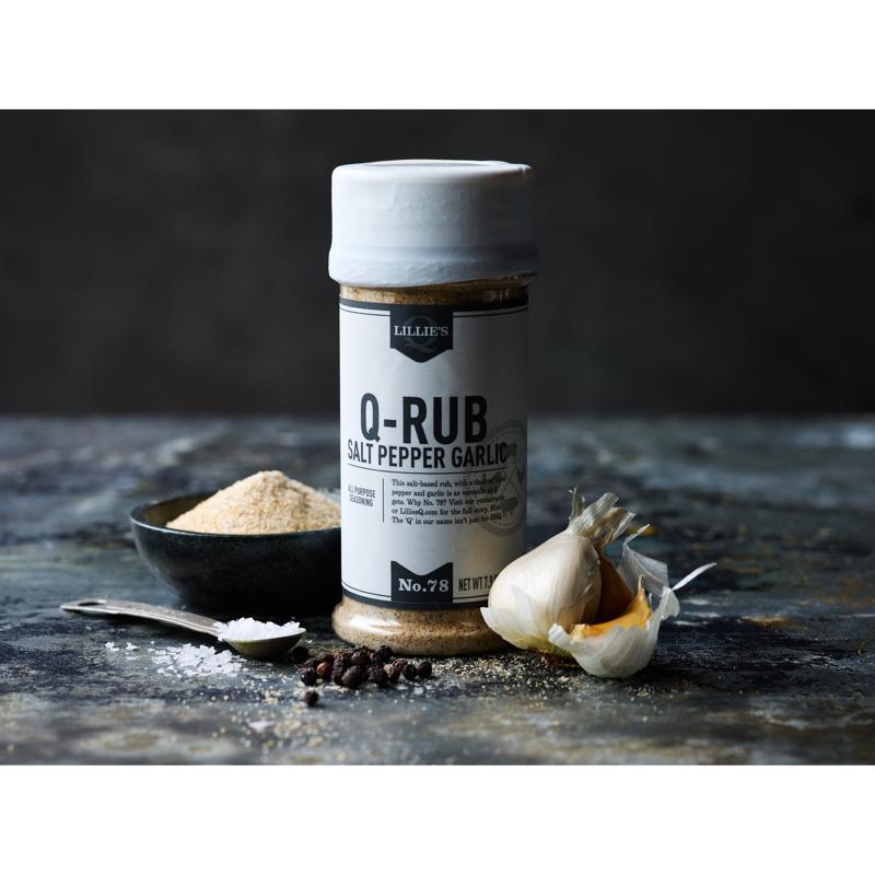 Lillie's Q Q-Rub Salt Pepper Garlic All-Purpose Rub 7.7 oz