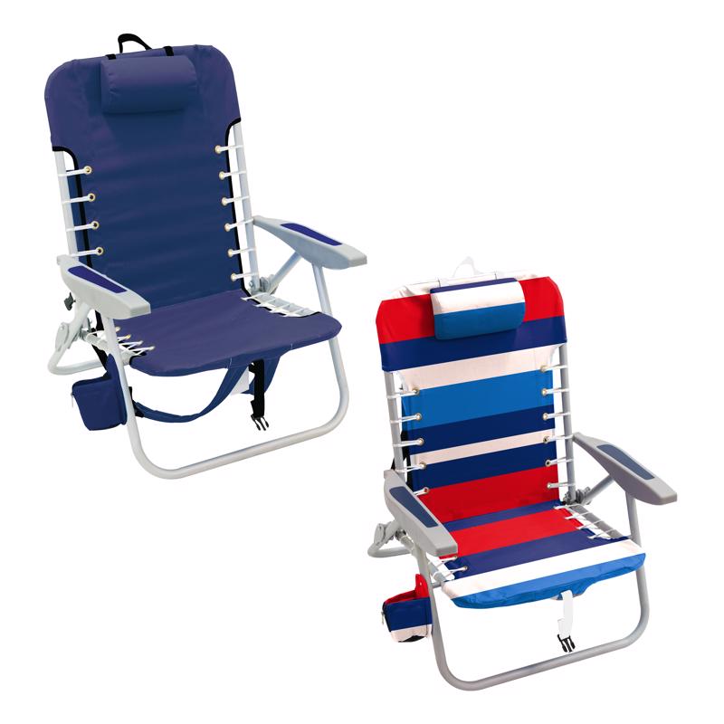 Rio Brands 4-Position Assorted Beach Backpack Chair