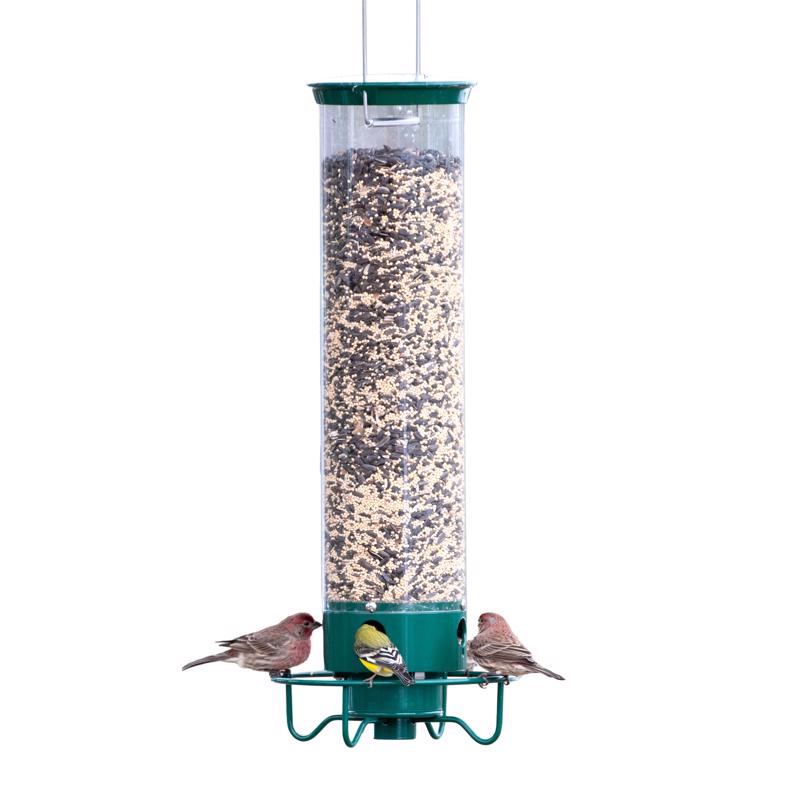 Droll Yankees Flipper Wild Bird 5 lb Plastic Tube Bird Feeder 4 ports