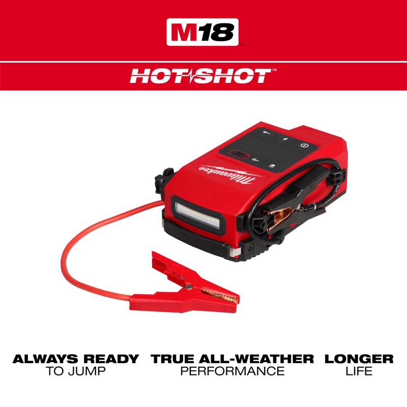 Milwaukee M18 HOTSHOT Automatic/Manual 18 V 2000 amps Battery Jump Starter