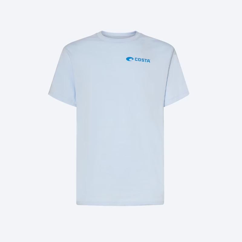Costa L Short Sleeve Men's Crew Neck Light Blue Topwater Tee Shirt