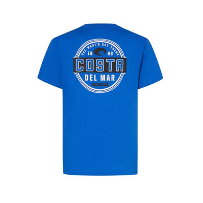 Costa M Short Sleeve Men's Crew Neck Royal Blue Prado Tee Shirt