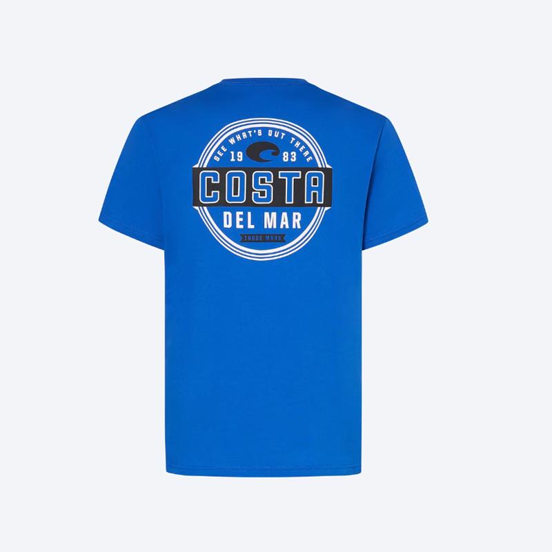 Costa M Short Sleeve Men's Crew Neck Royal Blue Prado Tee Shirt