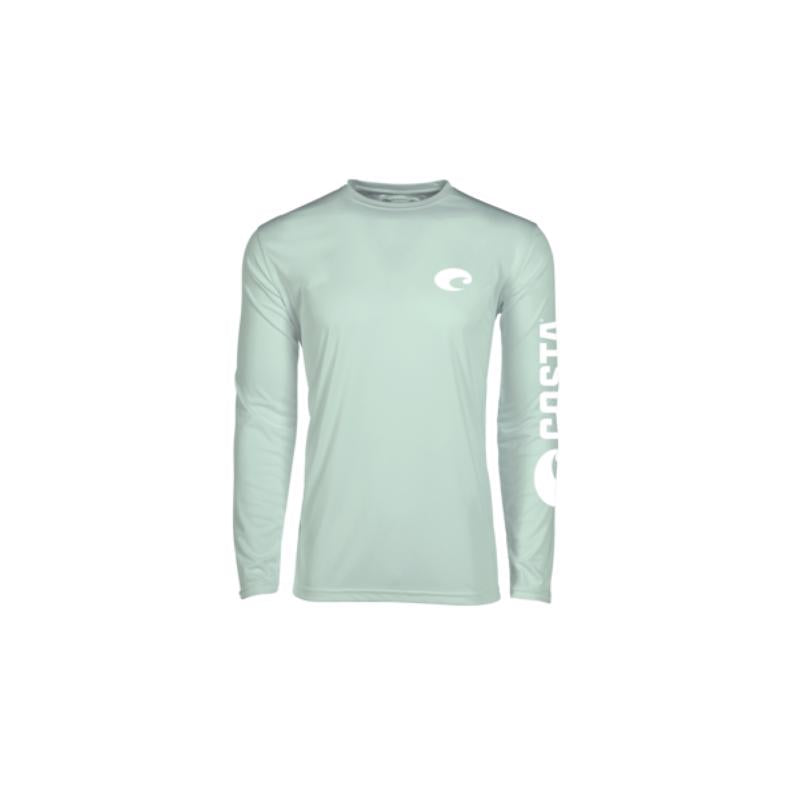 Costa L Long Sleeve Men's Crew Neck Mint Technical Crew Tee Shirt