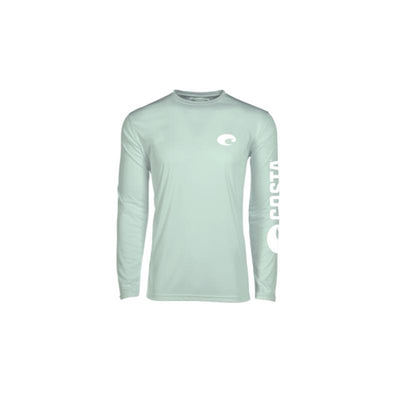 Costa XL Long Sleeve Men's Crew Neck Mint Technical Crew Tee Shirt