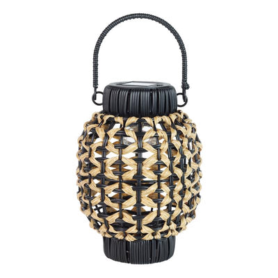 Exhart Black Plastic 9.5 in. H Lantern