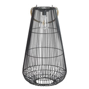 Exhart Black Plastic 21.5 in. H Lantern