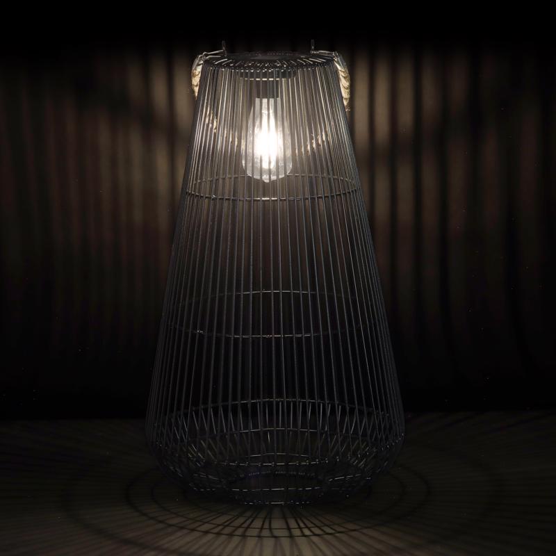 Exhart Black Plastic 21.5 in. H Lantern