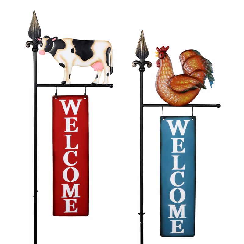Exhart Assorted Metal 48 in. H Outdoor Garden Stake
