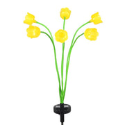 Exhart Yellow Metal/Plastic 27 in. H Flower Spray Solar Garden Stake