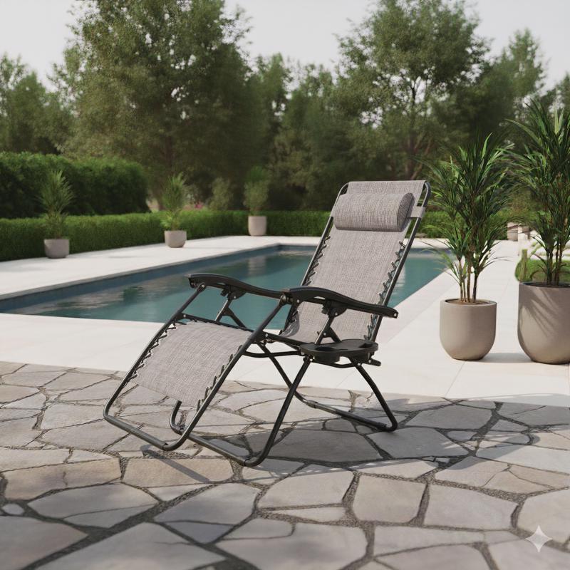 Living Accents Multi-Position Sling Folding Lounger