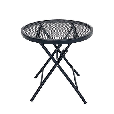 Living Accents Black Round Steel Side Table