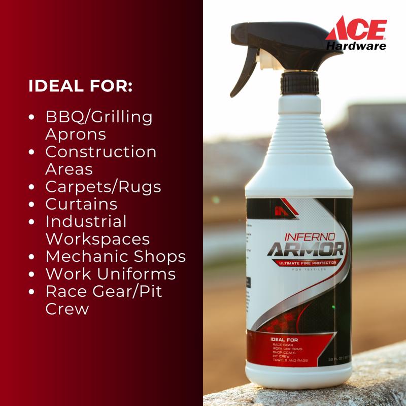 Inferno Armor Textile Spray 16 oz Fire Suppressor For Home/Workshops