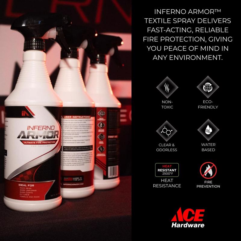 Inferno Armor Textile Spray 16 oz Fire Suppressor For Home/Workshops