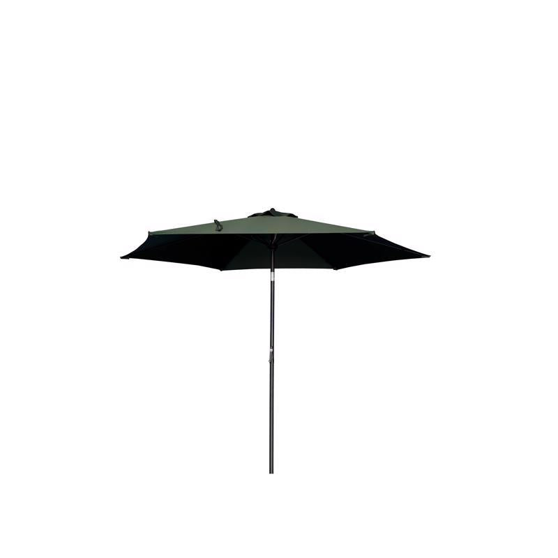 Living Accents 9 ft. Tiltable Hunter Green Market Umbrella