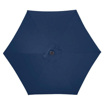 Living Accents Solar LED 9 ft. Tiltable Royal Blue Market Umbrella