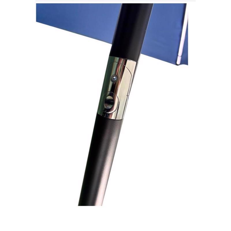 Living Accents Solar LED 9 ft. Tiltable Royal Blue Market Umbrella