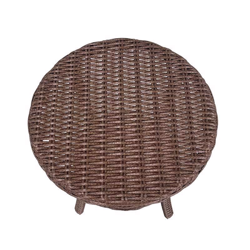 Living Accents Ashton 5 pc Brown Steel Casual Chat Set Gray Cushion