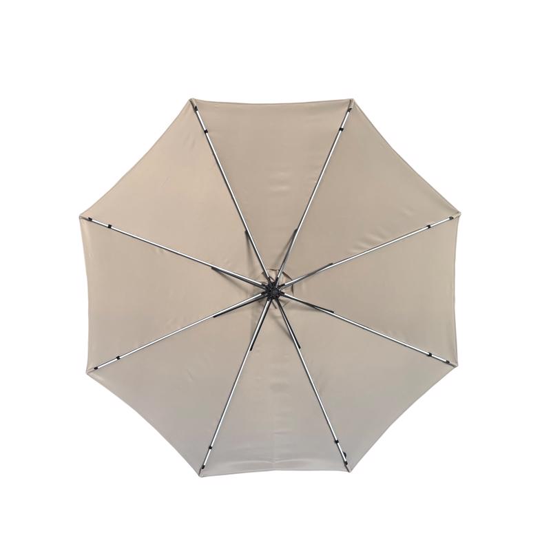 Living Accents 10 ft. Tiltable Taupe Offset Umbrella