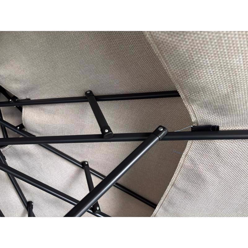 Living Accents Pagoda 9 ft. Tiltable Taupe Patio Umbrella