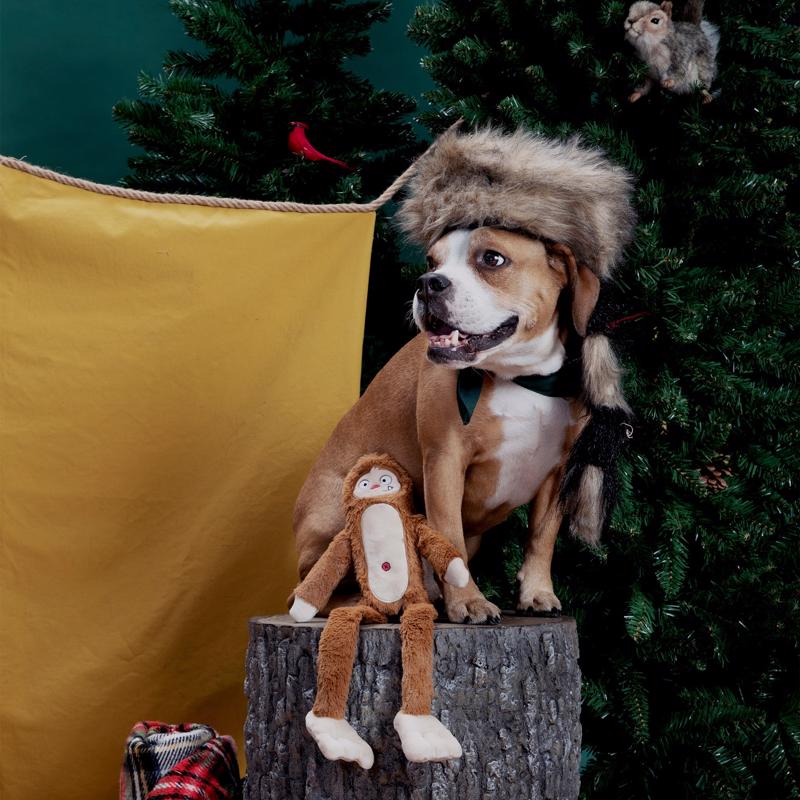 Bark Brown/Tan Hairy Henderson Dog Toy Medium