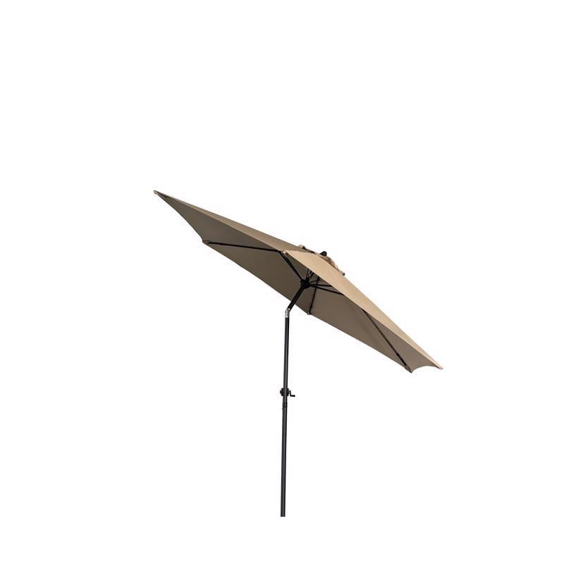 Living Accents 9 ft. Tiltable Taupe Market Umbrella
