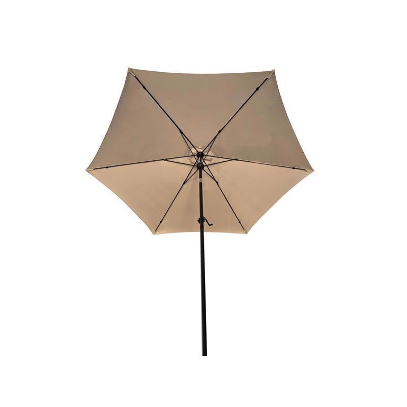 Living Accents 9 ft. Tiltable Taupe Market Umbrella