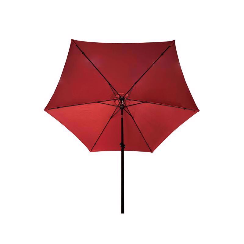 Living Accents 9 ft. Tiltable Red Market Umbrella