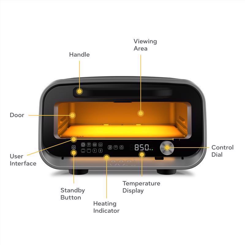 Ooni Volt 2 Electric Countertop Pizza Oven Charcoal Grey