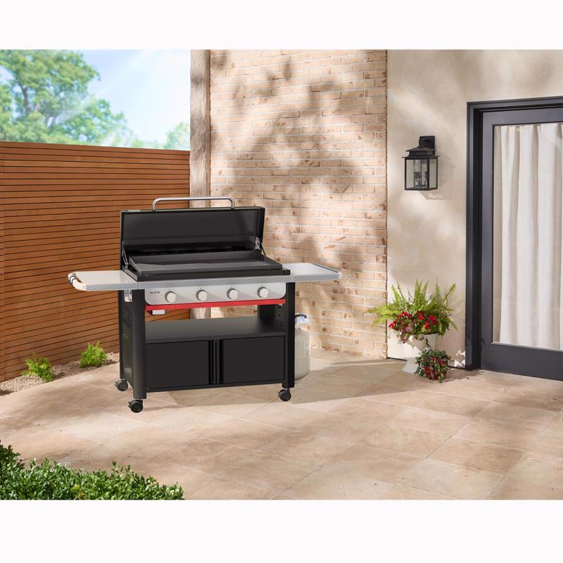 Weber Slate 36" w/Cabinet 4 Burner Liquid Propane Outdoor Griddle Black