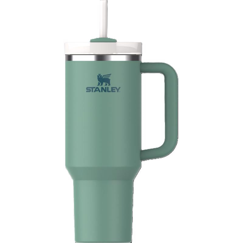 Stanley The Quencher H2.0 FlowState 40 oz Spring Green BPA Free Double-wall Vacuum Insulated Tumbler