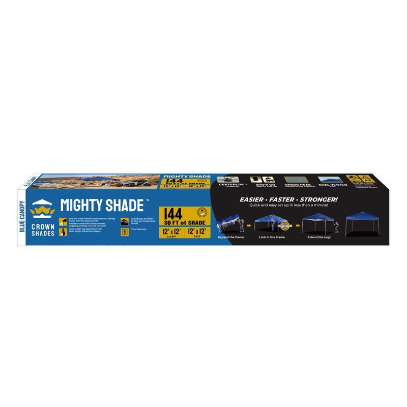Crown Shade One Touch Instant 150D Polyester Canopy 9.75 ft. H X 12 ft. W X 12 ft. L