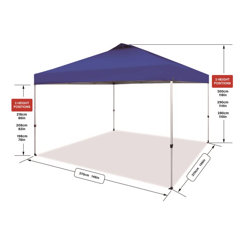 Crown Shade One Touch Instant 150D Polyester Canopy 9.75 ft. H X 12 ft. W X 12 ft. L