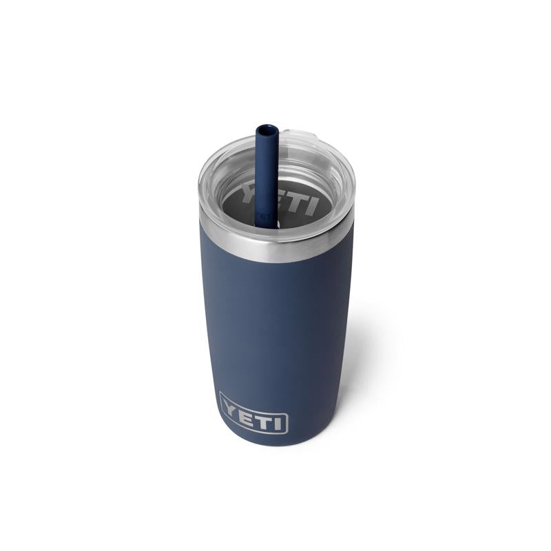 YETI Rambler Jr. 10 oz Navy BPA Free Kids Cups with Silicone Straw