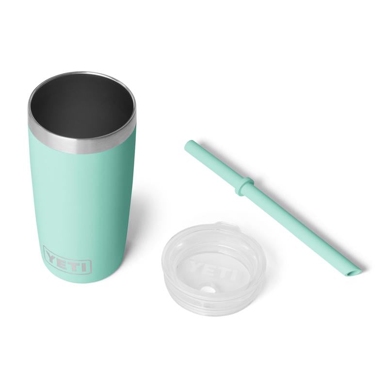 YETI Rambler Jr 10 oz Seafoam BPA Free Kids Cups with Silicone Straw