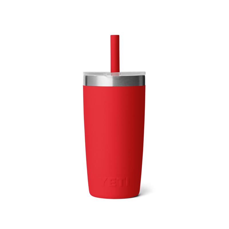 YETI Rambler Jr 10 oz Rescue Red BPA Free Kids Cups with Silicone Straw