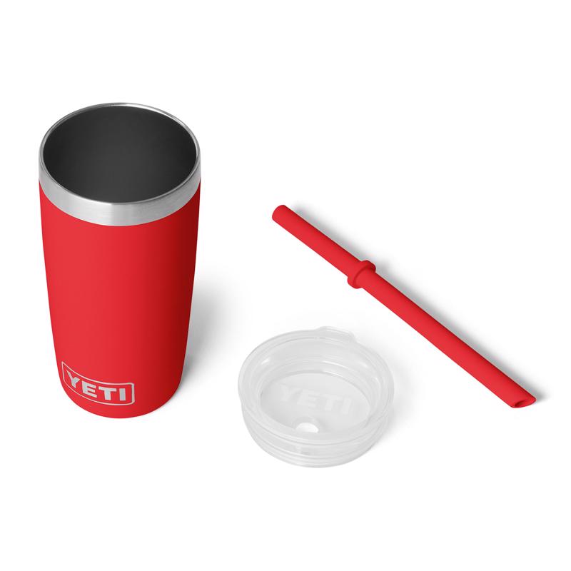 YETI Rambler Jr 10 oz Rescue Red BPA Free Kids Cups with Silicone Straw
