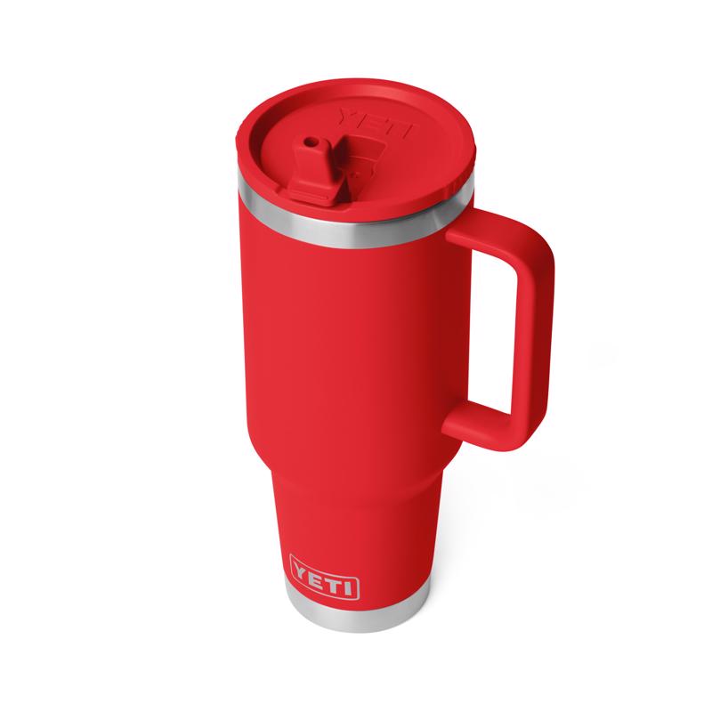 YETI Rambler 40 oz Rescue Red BPA Free Travel Straw Mug