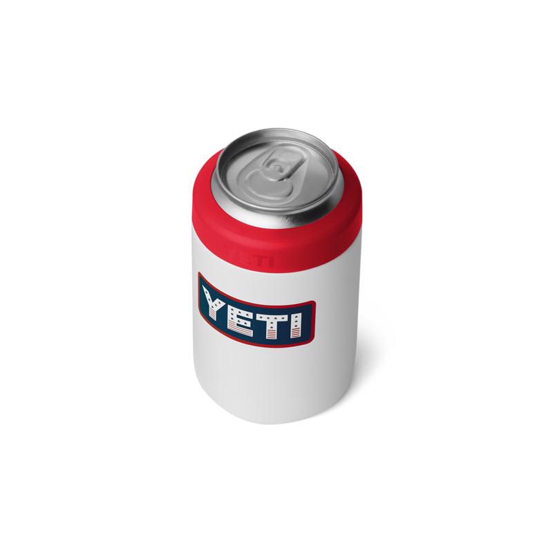 YETI Rambler 12 oz White Patriotic BPA Free Badge Colster Can Insulator