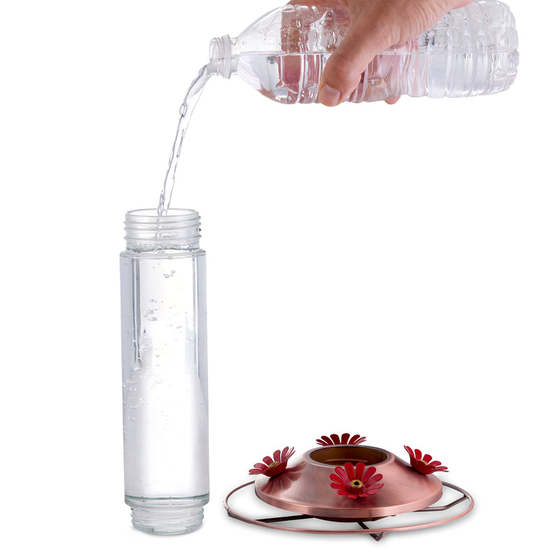 Perky-Pet Hummingbird 12 oz Copper/Glass Nectar Bird Feeder 4 ports
