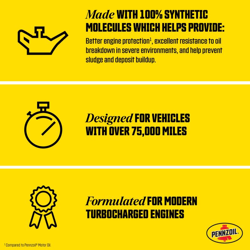 Pennzoil 5W-30 Synthetic Motor Oil 5 qt