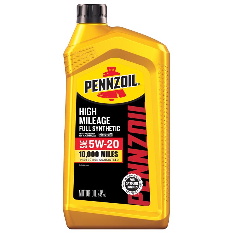 Pennzoil Full Synthetic 5W-20 High Mileage Motor Oil 1 qt