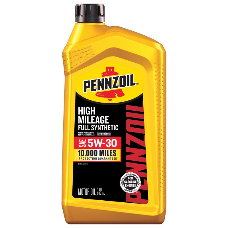 Pennzoil Full Synthetic 5W-30 High Mileage Motor Oil 1 qt