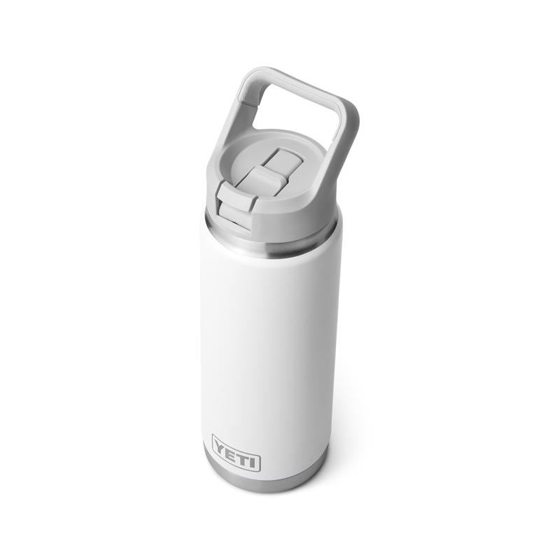 YETI Rambler 26 oz White BPA Free Bottle with Straw Cap