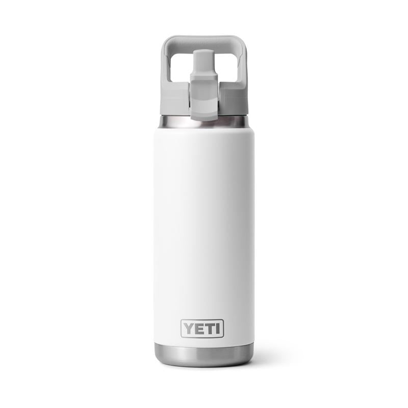 YETI Rambler 26 oz White BPA Free Bottle with Straw Cap